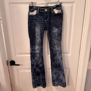 VO Jeans‎ Designed By Los Angeles Virgin Only Size 27 Blue Jeans Low Rise Boot